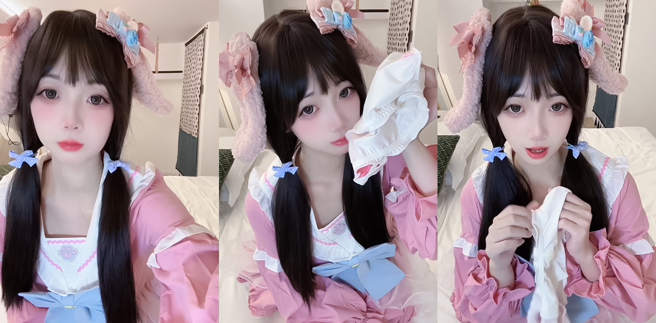 高颜值清纯小萝莉【奶芙】身穿洛丽塔伸脚淫语挑逗，无毛嫩穴自慰淫水四溢魅魔纹尽显诱惑